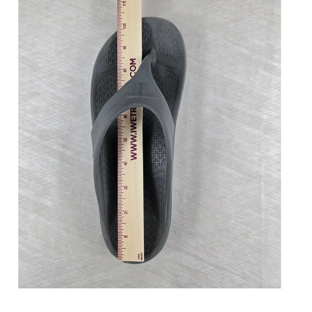 Telic Energy Flip Flops Slate Grey Recovery Sandals Made in USA Mens M Womens L
